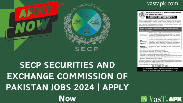 SECP Securities and Exchange Commission of Pakistan Jobs