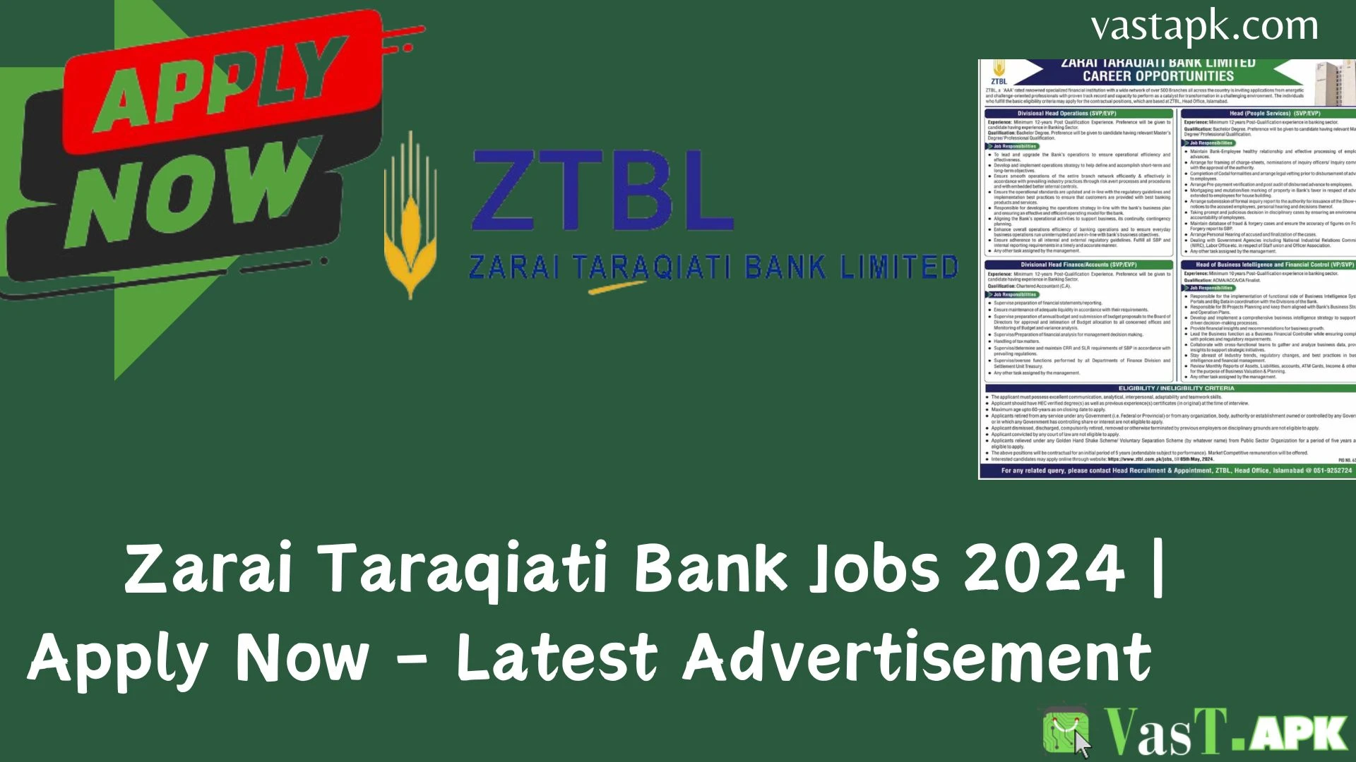 Zarai Taraqiati bank Jobs