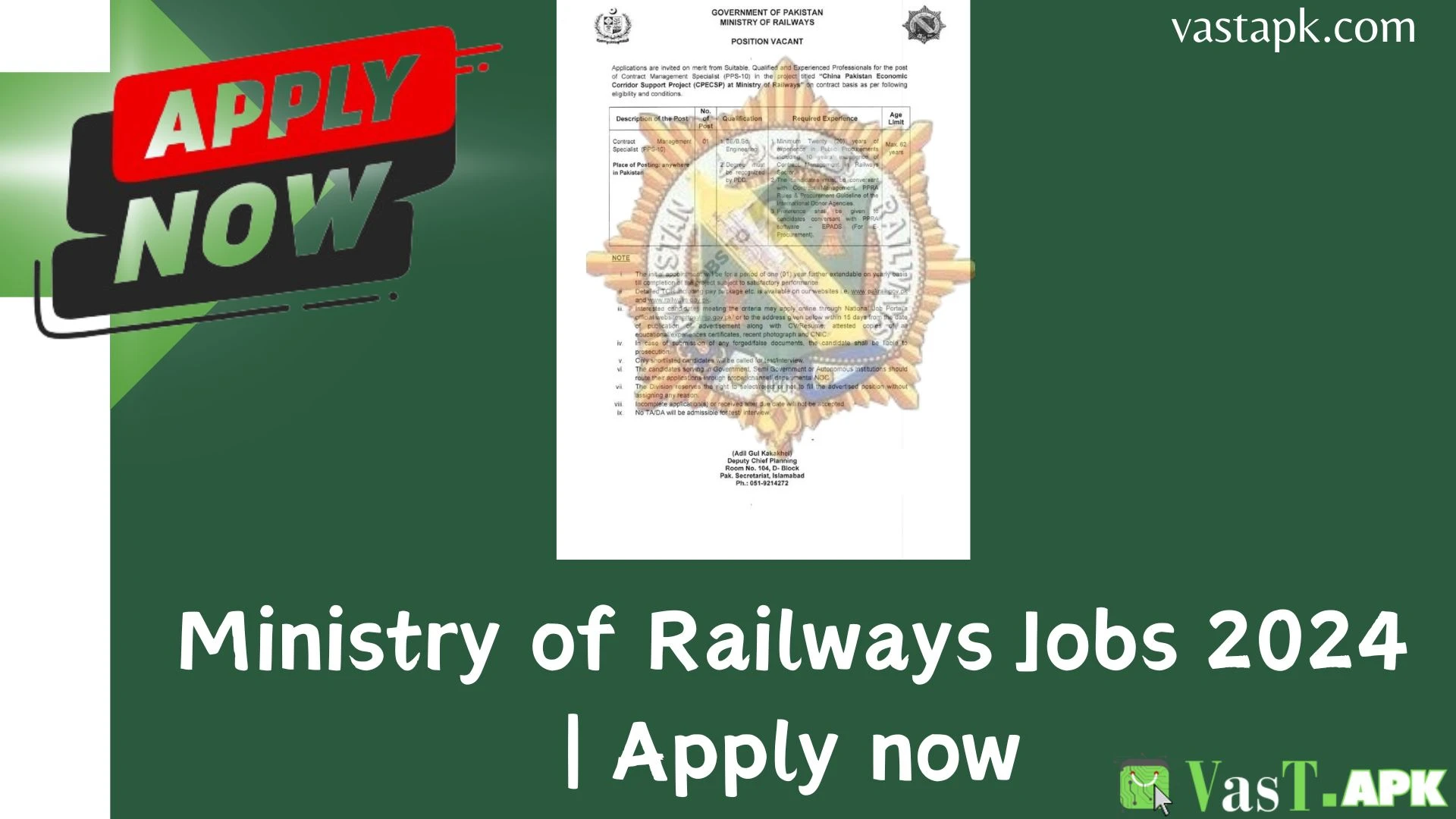 Ministry of Railways Jobs