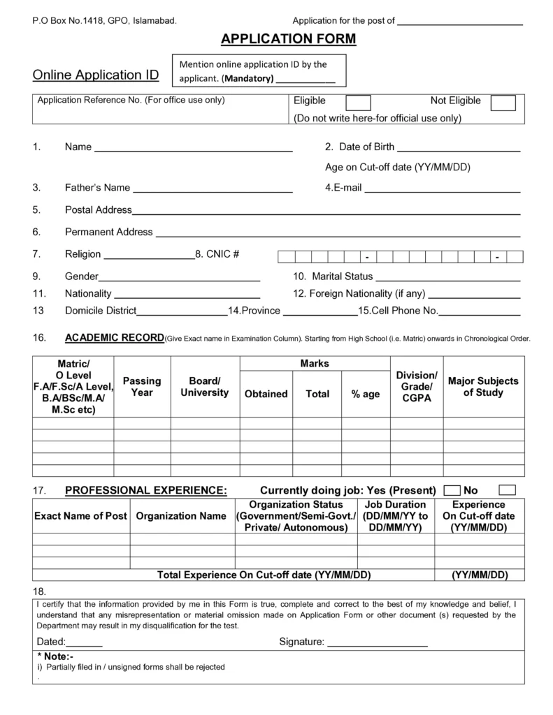 ECP Election Commission of Pakistan Jobs 2024