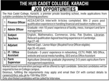 Hub-Cadet-College-Jobs